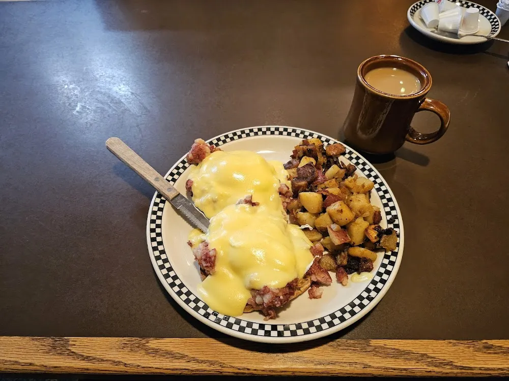Eggs Benedict with Corned Beef Hash