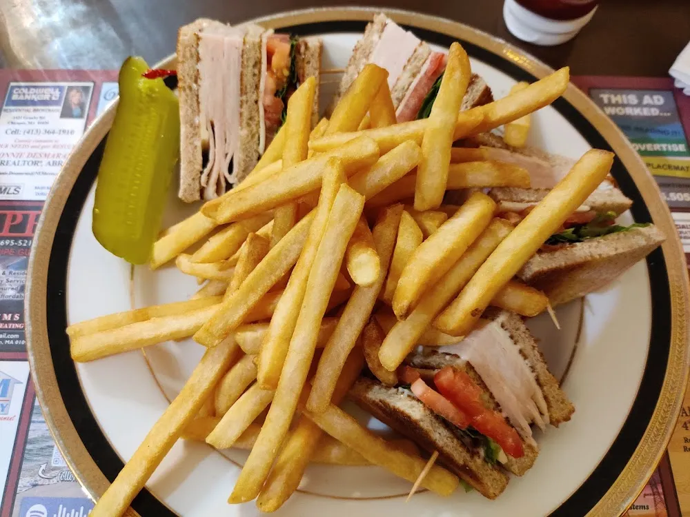 Turkey Club Bacon and Fries